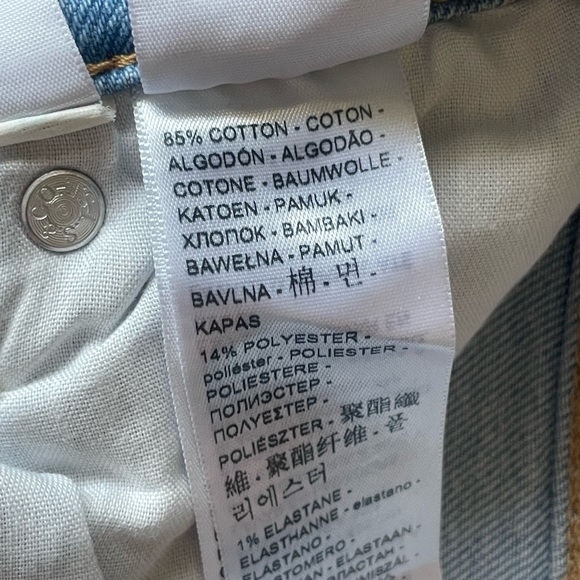 Levi's Womens Ribcage Straight Ankle Ambrey Blue Denim Jeans Size: 25 - Picture 7 of 9